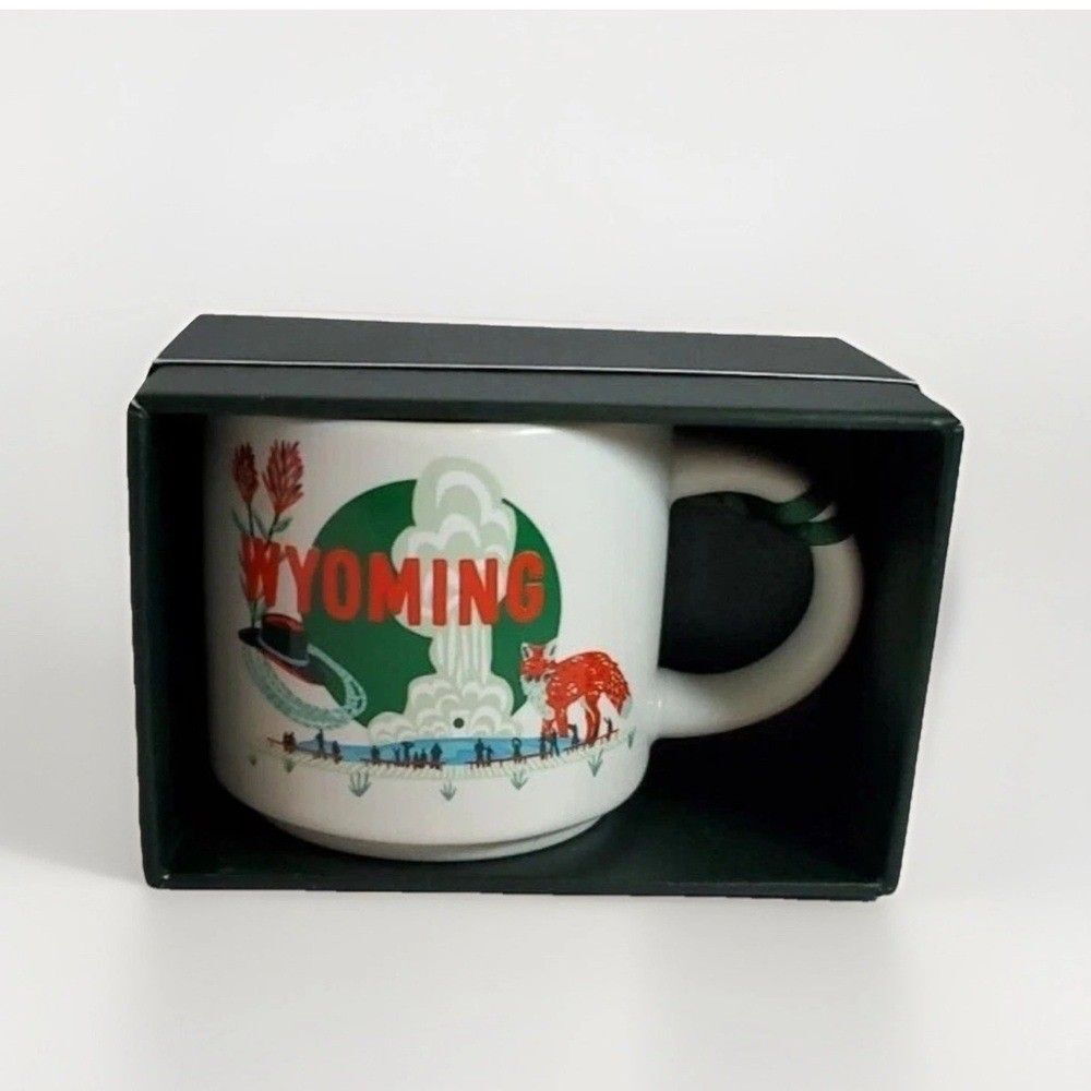 WYOMING Starbucks NEW -2 oz. DISCOVERY Series MINI Cup/Ornament NIB and rare